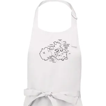 Kuchyňská zástěra Mapa rozhleden - Liberecký kraj - Pánská zástěra na vaření - Univerzální velikost ( Bílá )