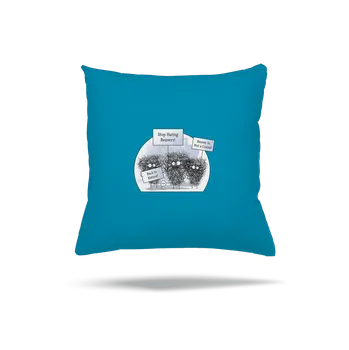 Polštář Bastard Protest bobrů polštář Blue Turquoise