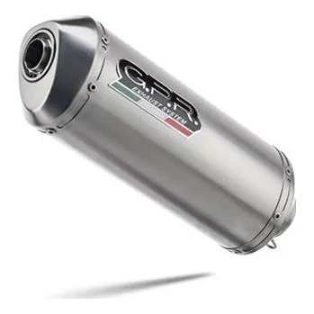 Výfuk pro motocykl Slip-on exhaust GPR SATINOX H.224.SAT Brushed Stainless steel including removable db killer and link pipe