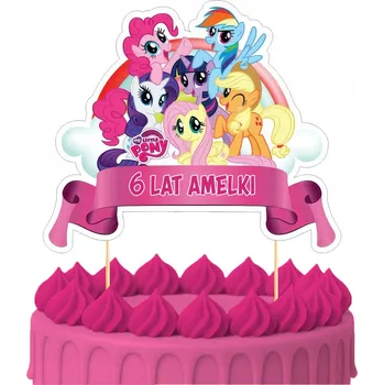 Obraz ZÁPICH DO DORTU Narozeninový Topper Sto Let Poníci PONY MY LITTLE POSTAVIČKY Ozdoby na Dort