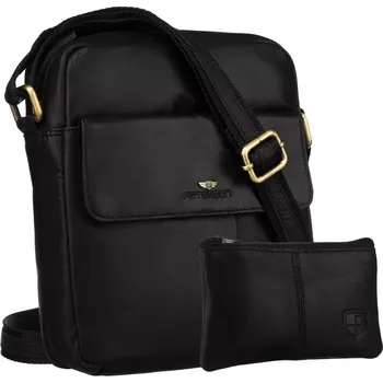 Peterson Pánská taška přes rameno kožená s peněženkou PTN 719-OPU BLACK