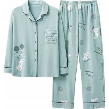 Dámské noční prádlo Dámské ROZEPÍNACÍ pyžamo KOMPLET košile a kalhoty do nemocnice, sanatoria, velikost 4XL