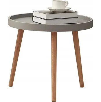 Konferenční stolek Dřevěný stůl kulatý 50 x 12 x 52 cm