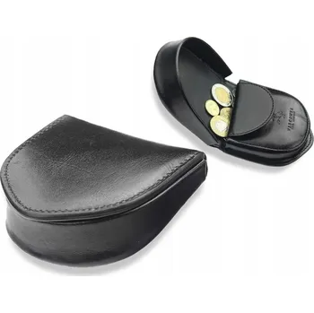 Peněženka Visconti peněženka na mince z přírodní lícové kůže černá - unisex