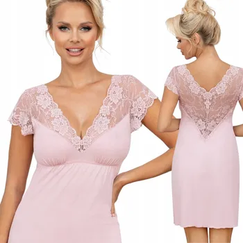 Dámské noční prádlo Donna Košile noční z viskózy Ismena pudrová růžová L