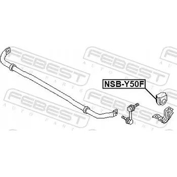 Stabilizátor nápravy Febest NSB-Y50F Odpružení , stabilizátor
