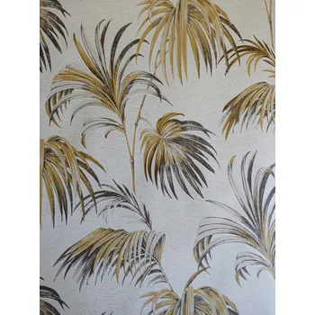 Fototapeta 3D tapeta listy exotika džungle palma žlutá béžová