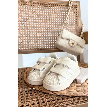 Chlapecká obuv Dětské sportovní sneakers z eko kůže Renel – béžové Velikost: 36