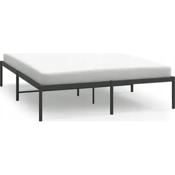 Postel Černý kovový rám postele 207 x 156 x 31 cm, pro matraci 150 x 200 cm