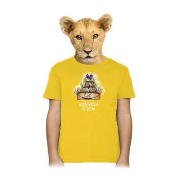 Chlapecké tričko Bastard Rozsvítím ti den dětské tričko Gold