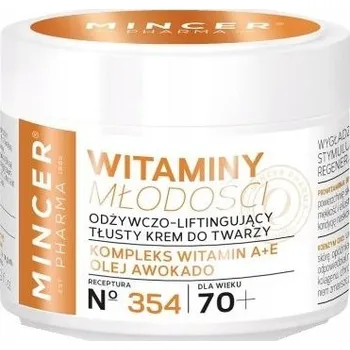 Pleťový krém Výživný a liftingový krém 70+ pro mastnou pleť Vitamíny Mládí Mincer Pharma 50 ml