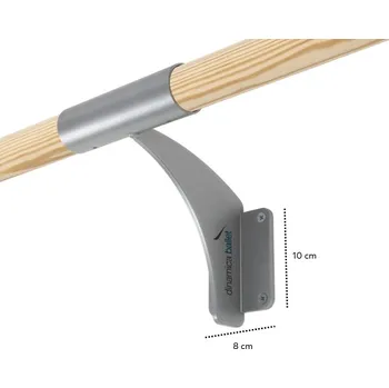 Gymnastický míč Dinamica Ballet Barre Wall Support ARABESQUE Barva: Silver SIMPLE