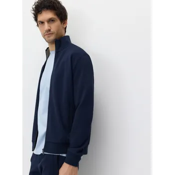 Pánská mikina Reserved - Mikina se stojáčkem - tmavomodrá - 520EF-59X - 520EF-59X-S