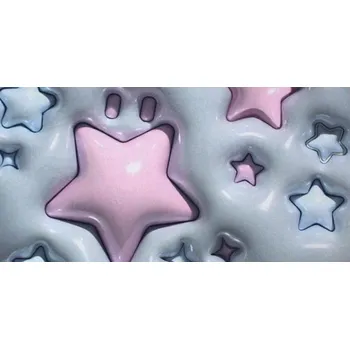 Koupelnová předložka Koupelnová předložka Elvis 50x80 cm bílá hvězda