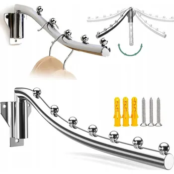 Věšák VĚŠÁK ŠATNÍ, 7 HÁČKŮ, LIŠTA NA OBLEČENÍ DO PŘEDSÍNĚ, KUCHYNĚ