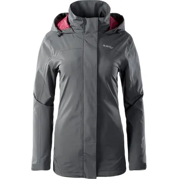 Dámská softshellová bunda Dámská Přechodná bunda HI-TEC LADY ORATI 99889-M G/BRIGH ROS – Šedá M