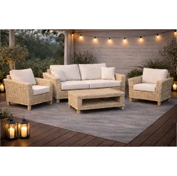 Zahradní sestava FaKOPA Zahradní ratanová sestava FERRARA - nábytek z přírodního ratanu