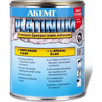 Průmyslové lepidlo AKEMI PLATINIUM Lepidlo z pryskyřice na kámen a gres AKEMI 10725 bezbarvé
