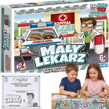 Desková hra Stolní hra pro děti STAŇ SE LÉKAŘEM výuka první pomoci VZDĚLÁVACÍ