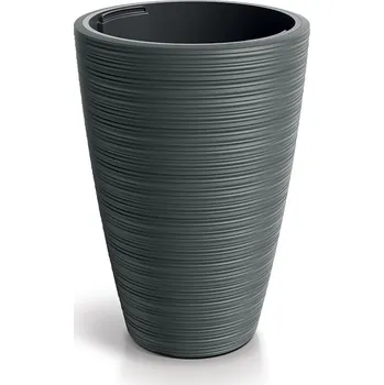 Květináč Květináč VENA ROUND 34,9cm tmavě šedá