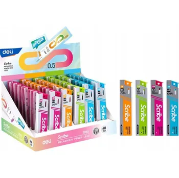 Mikrotužka Grafitové tuhy do mechanických tužek 0,5 mm 2B DELI náhradní tuhy