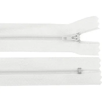 Zip Spirálový zip No 3 délka 18 cm pinlock, malé, 101 bílá