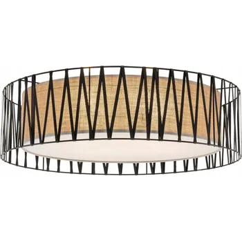 STROPNÍ SVÍTIDLO STROPNÍ SVÍTIDLO TK LIGHTING HARMONY 4556 BÉŽOVÁ ČERNÁ JUTA 4XE27