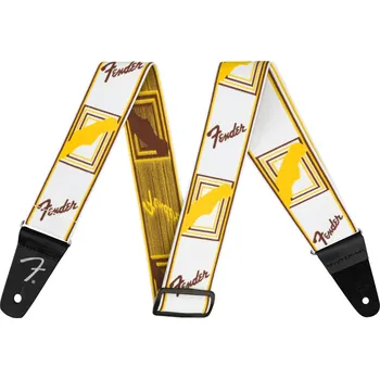 Strunný nástroj Fender Weighless Monogramm Strap White/Brown/Yellow + prodloužená záruka 3 roky