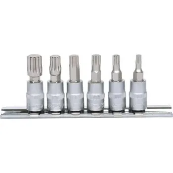 Gola sada KS Tools Souprava nástrčných ořechů s bitem 1/4", profil XZN, 6dílná, M4–M10 911.1547