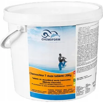 Bazénová chemie Chlorové Multifunkční Tablety Velké do bazénu, Vířivky a Spa Chemoform 200g 5kg