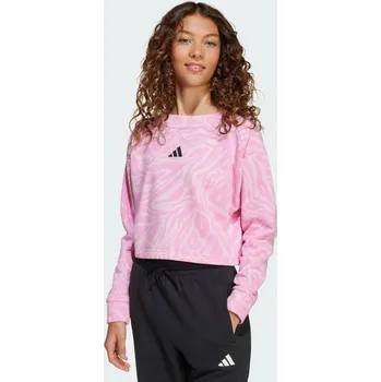 Dámská mikina ADIDAS Dětská mikina Future Icons Cropped 14-15 L RŮŽOVÁ|ČERNÁ