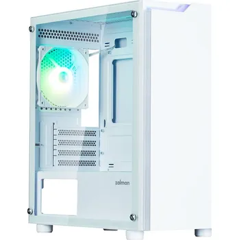 PC skříň Zalman skříň T4 Plus / miniT / 1x120mm fan ARGB / USB 2.0 / USB 3.0 / tvrzené sklo / bílá