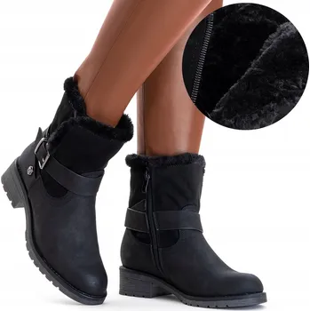 Dámská zimní obuv Wojtyłko dámské kotníkové boty s plochým podpatkem velikost 39