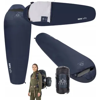 Spacák Spací pytel KADVA Light 600 L levý, tmavě modrý, turistický 220x80 TERMOIZOLACE