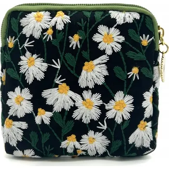 Kosmetická taška Malá dámská kosmetická taštička na kosmetiku peněženka organizér květiny Minty Moon