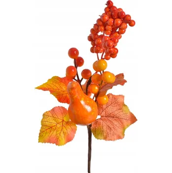 umělá květina VĚTVIČKA PODZIMNÍ LISTY DÝNĚ JEŘABINA