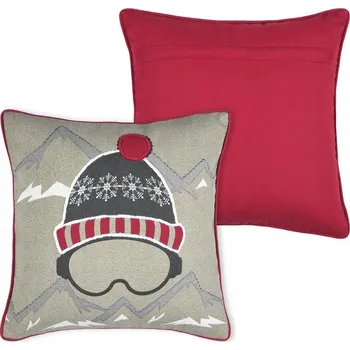 Polštář Polštář dekorační polštář polštář DWAYNE 40x40, čepice, brýle, hory BOHO