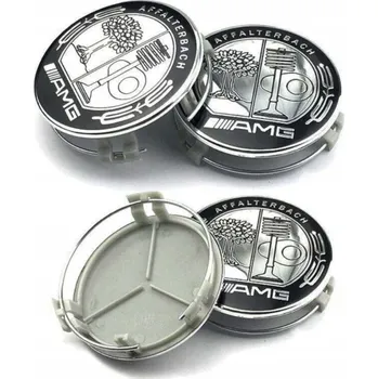 Středová krytka kola Sada 4 kusů emblémů Mercedes AMG 75 mm