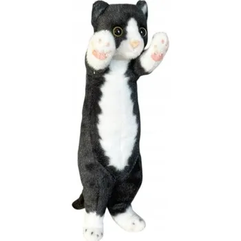 plyšák Plyšová Kočička Stojící Dlouhás černobílá DUBI - 25 cm