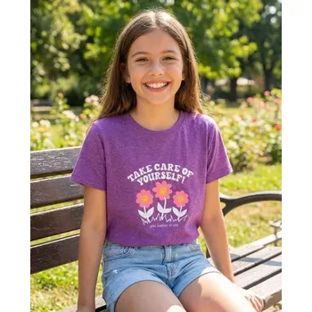 Dívčí tričko Dívčí tričko krátký rukáv Wolf S2516B fialové