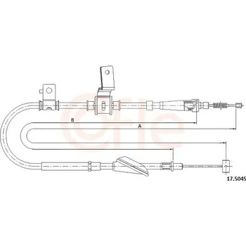 Brzdový systém Tažné lanko, parkovací brzda COFLE CFE17.5045