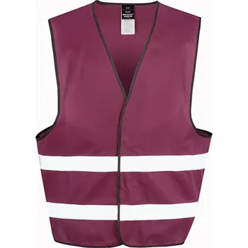 Result Unisex bezpečnostní reflexní vesta R200X Burgundy S/M