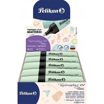 Zvýrazňovač ZVÝRAZŇOVAČ 490 PASTELOVĚ ZELENÝ (10 KS)