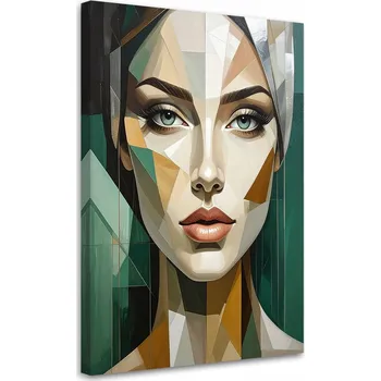 Obraz Obraz do obýváku ložnice, Abstrakce Žena Zelená 30x45
