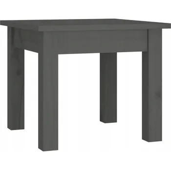 Konferenční stolek Konferenční stolek z masivního borovicového dřeva, šedý, 35 x 35 x 30 cm