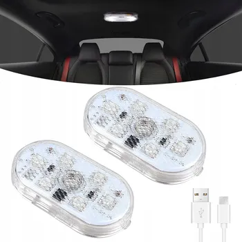 Osvětlení interiéru vozidel USB LED INTERIÉROVÉ OSVĚTLENÍ DO AUTA BEZDRÁTOVÁ LAMPičKA 7 BAREV