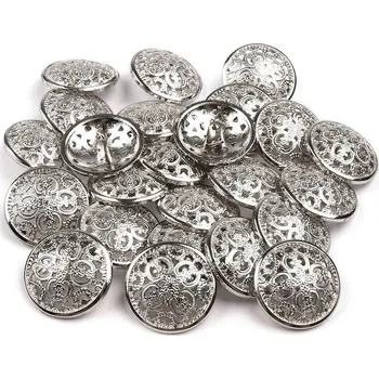 Knoflík Kovový knoflík filigrán velikost 40"