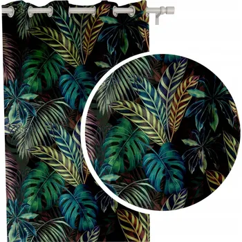 Obraz Závěsy PANAMA listy barvy tropy palmy 145x250