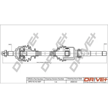 Poloosa kola Hnací hřídel Dr!ve+ DP2110.10.1007