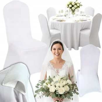 Potah na židli Potah na židli BÍLÝ elastický glamour banket svatební hostina catering